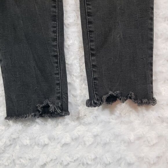 Gap inner cozy leggings destructed black size 14 32R skinny jeans - Picture 5 of 10